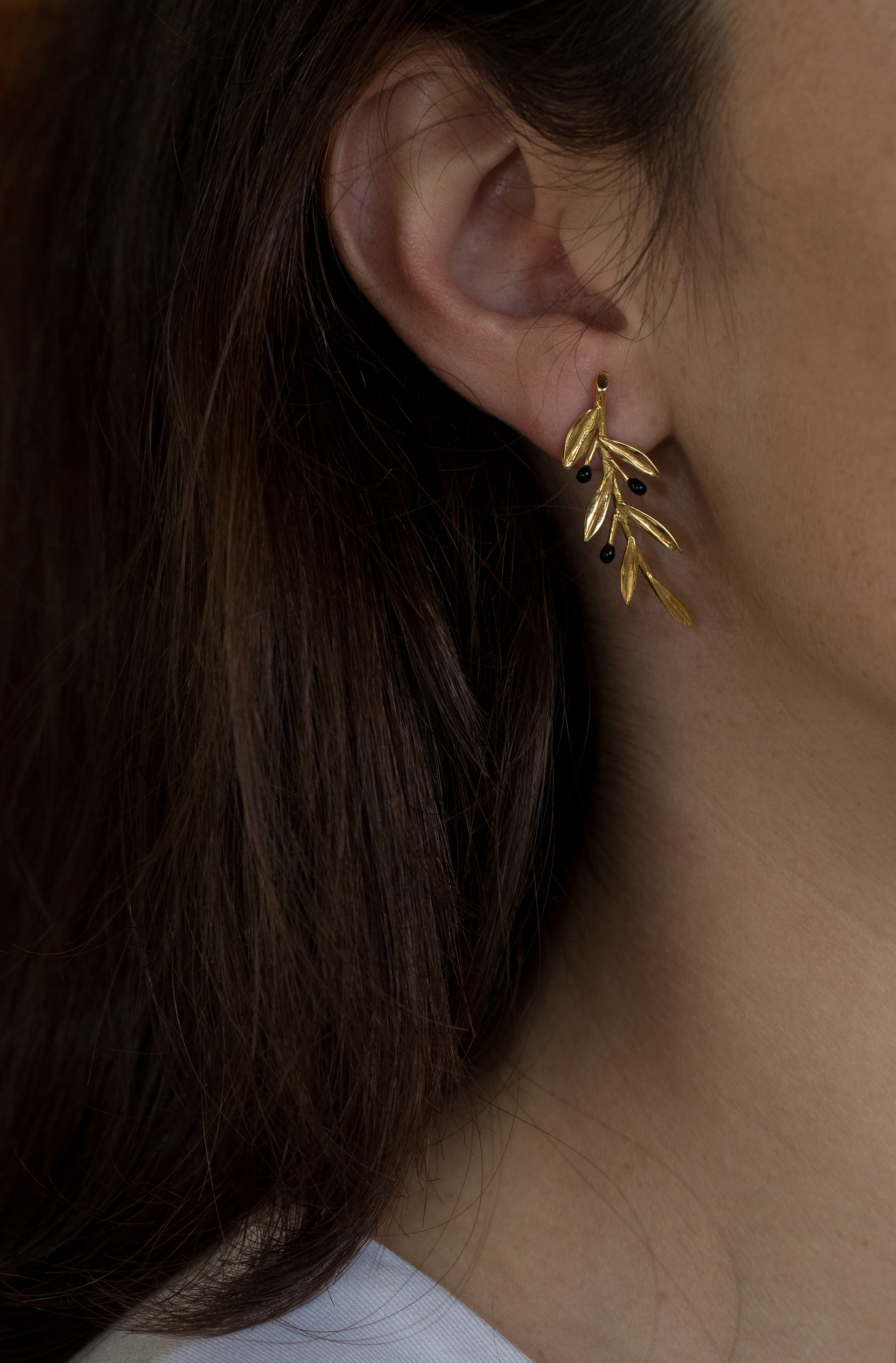 ELEONES olive branches earrings