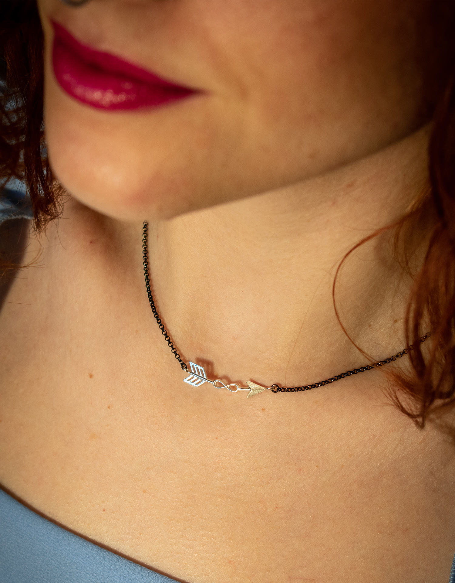 Necklace with the arrow of love - large motif