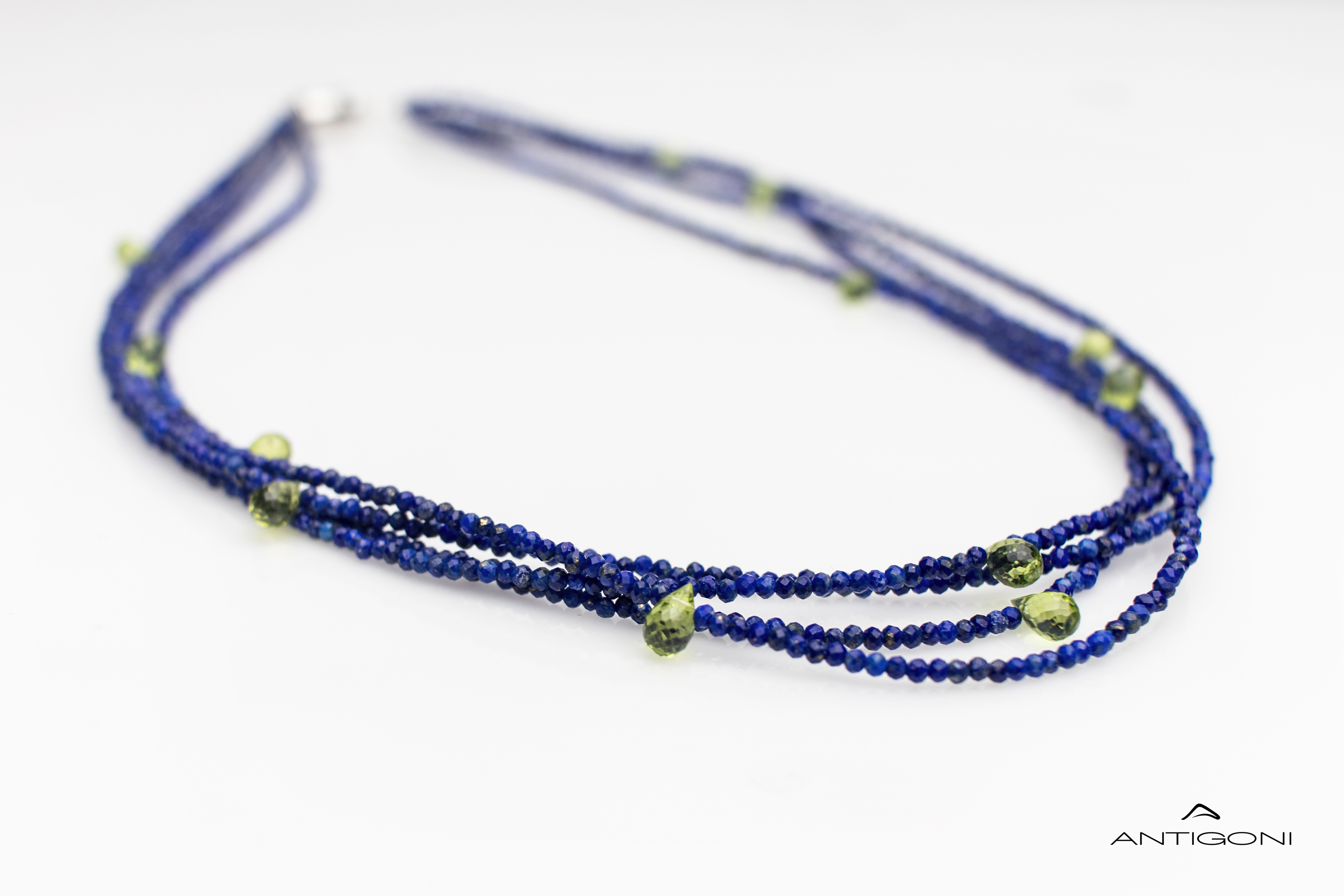 Lapis Lazuli necklace with peridot