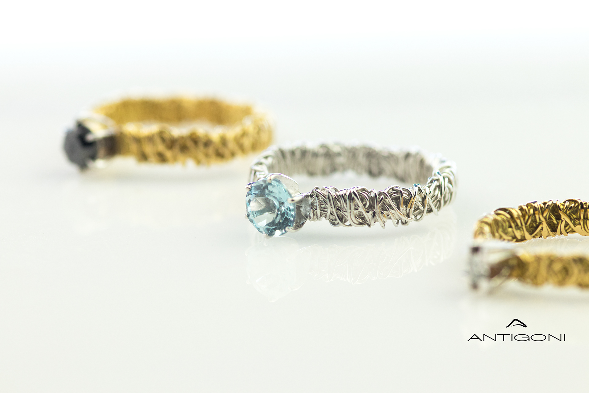 Gold braided ring