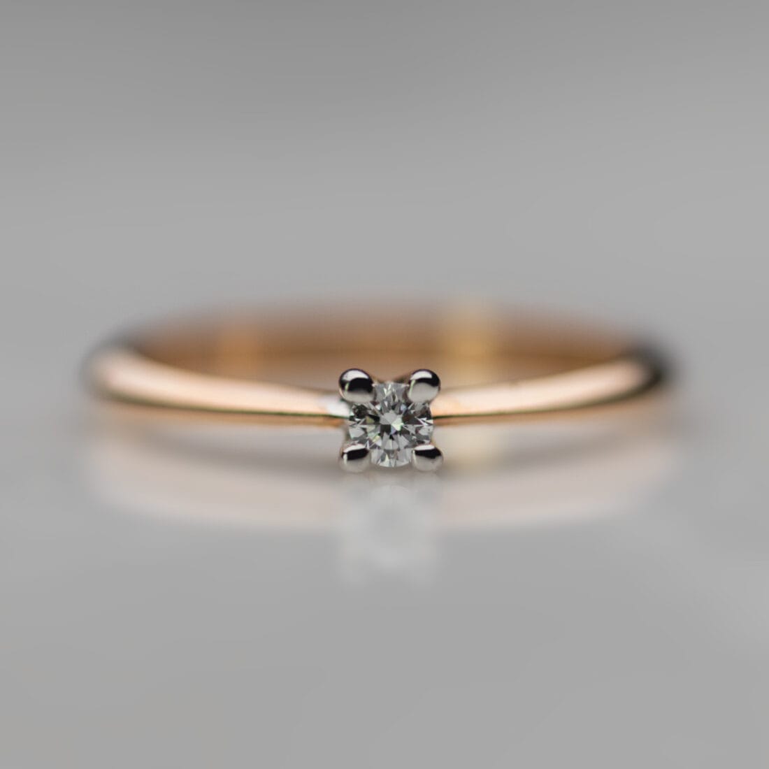 Μονόπετρο σε ροζ χρυσό