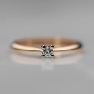 Μονόπετρο σε ροζ χρυσό