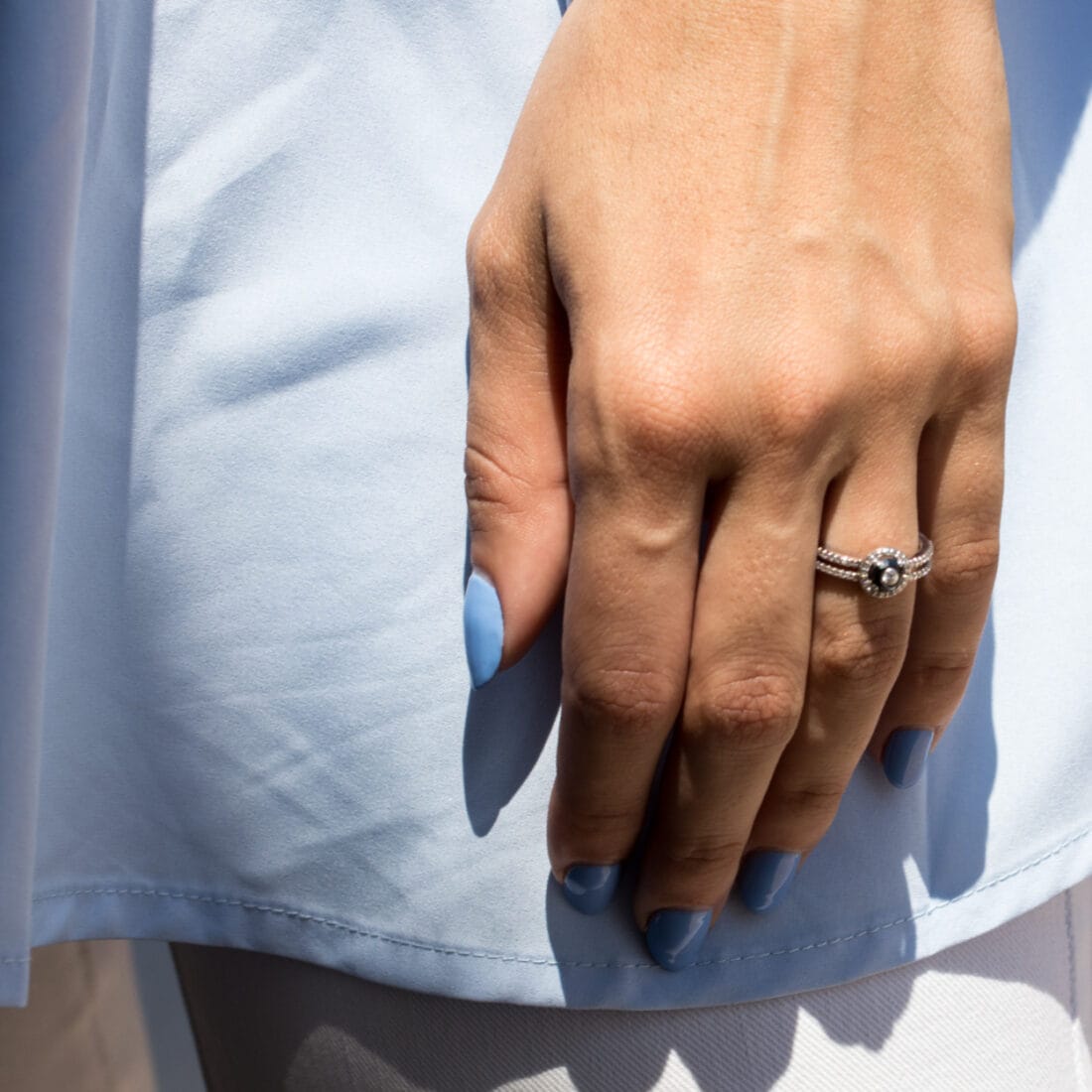 Δαχτυλίδι με μαύρα και λευκά brilliant