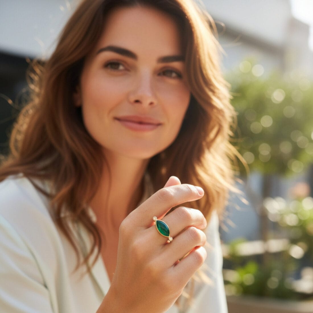 Δαχτυλίδι με πέτρα σε σχήμα marquise-ναβέτα και διαμάντια