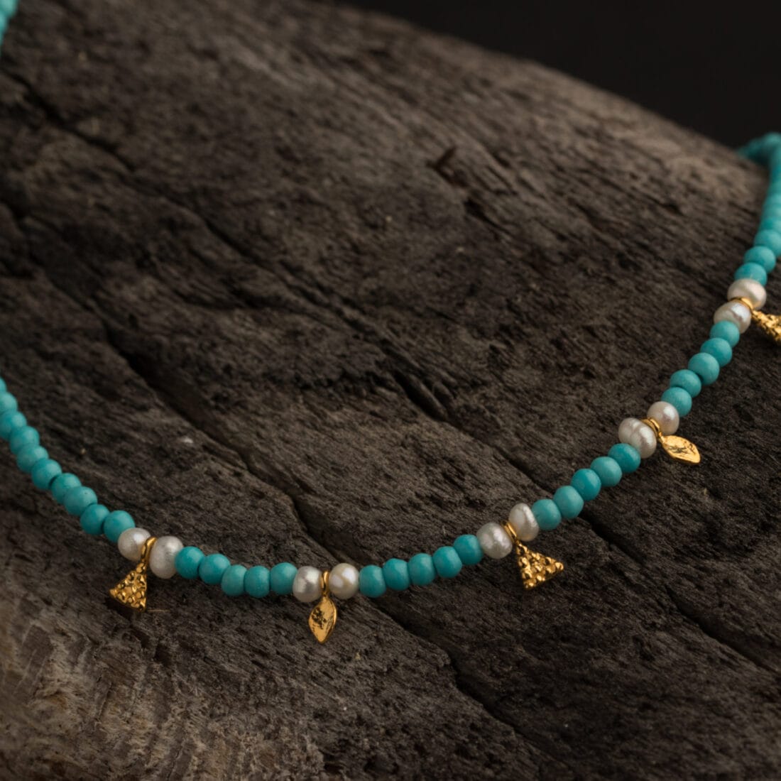 Τυρκουάζ καλοκαιρινό κολιέ