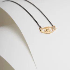 Κολιέ μάτι με διαμάντια
