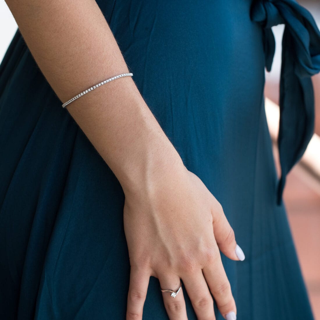 Λευκόχρυσο tennis bracelet 18 καρατίων