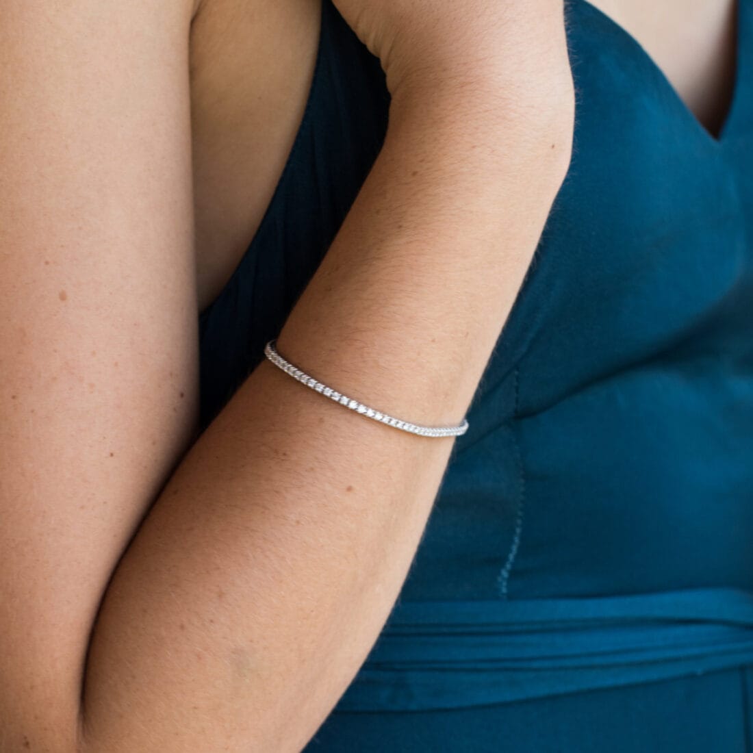 Λευκόχρυσο tennis bracelet 18 καρατίων