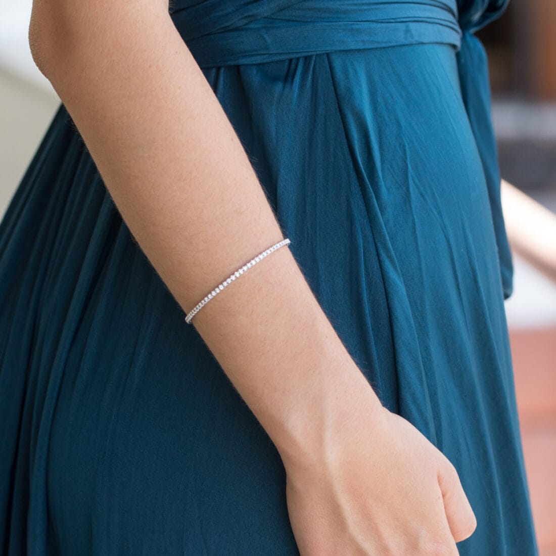 Λευκόχρυσο tennis bracelet 18 καρατίων