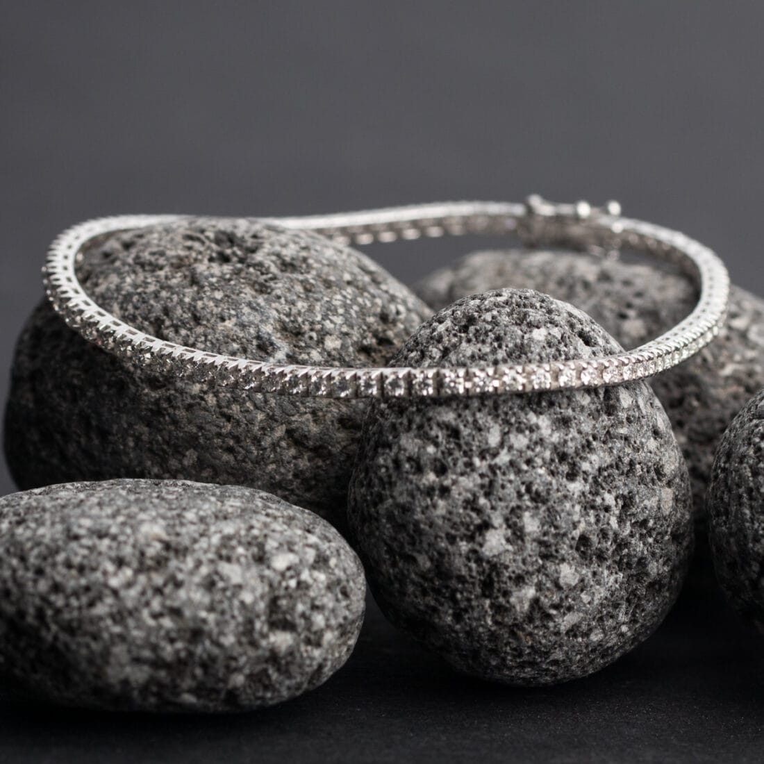 Λευκόχρυσο tennis bracelet 18 καρατίων