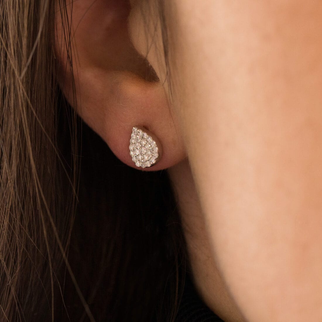 Διαμαντένια σκουλαρίκια σε σχήμα σταγόνας