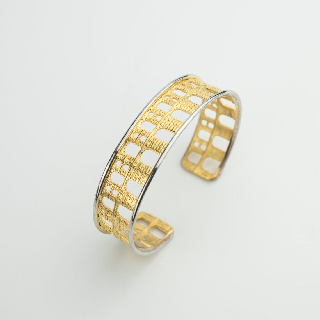 Βραχιόλι σταθερό "KAVALA" σε συνδυασμό χρωμάτων χρυσού