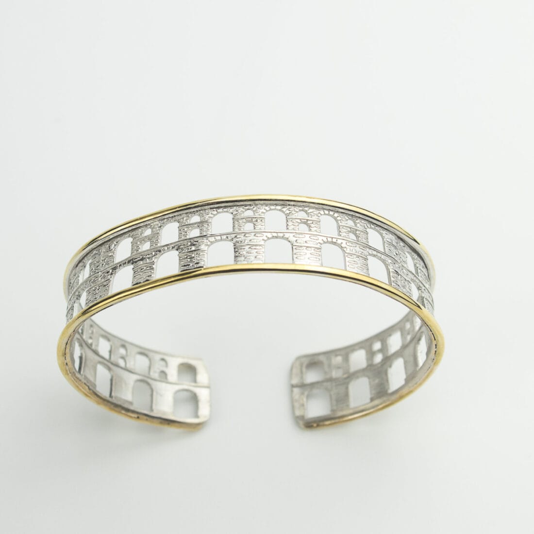 Βραχιόλι σταθερό "KAVALA" σε συνδυασμό χρωμάτων χρυσού