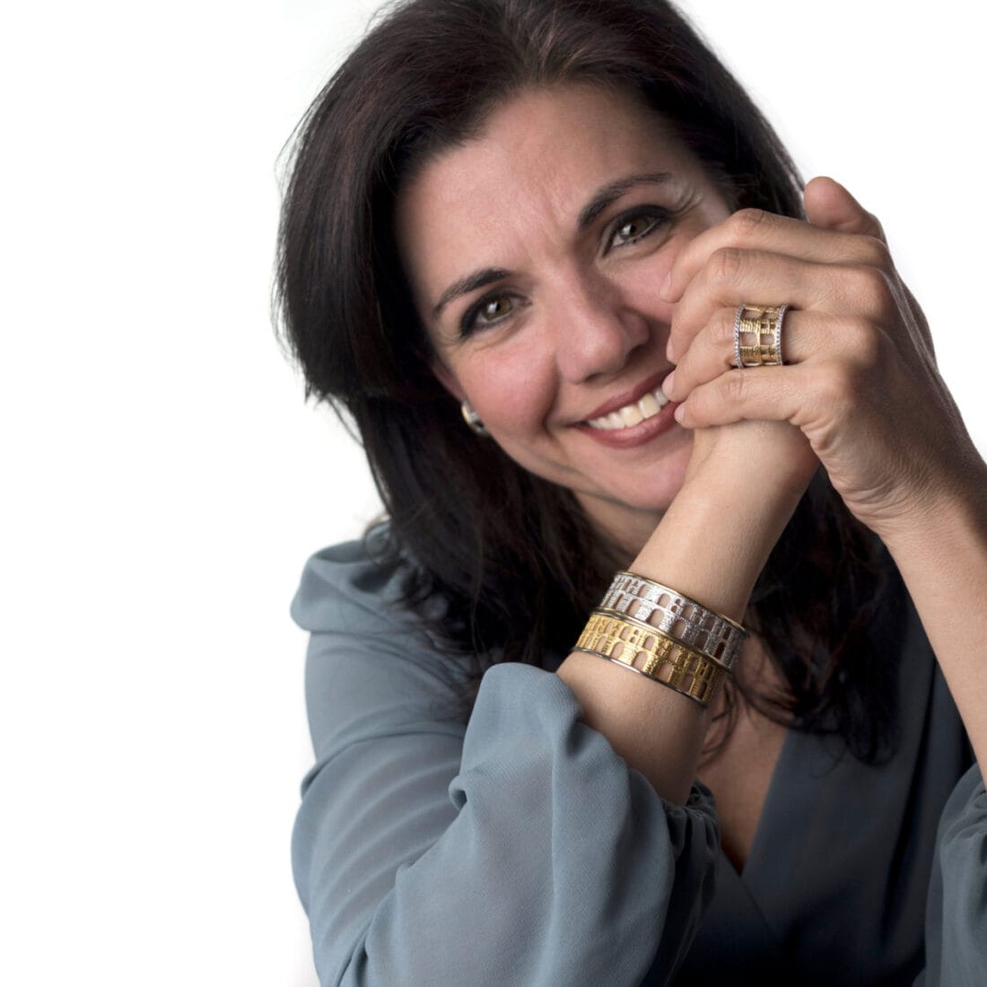 Βραχιόλι σταθερό "KAVALA" σε συνδυασμό χρωμάτων χρυσού