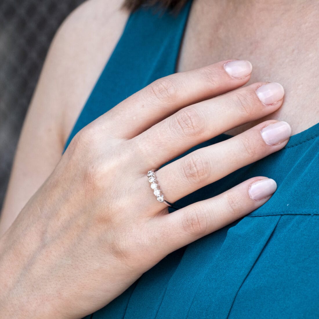 Σειρέ δαχτυλίδι με πέντε brilliant