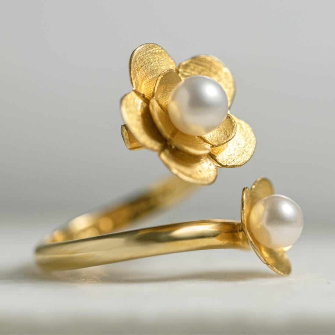 Δαχτυλίδι PHYSIS με δύο ανθάκια