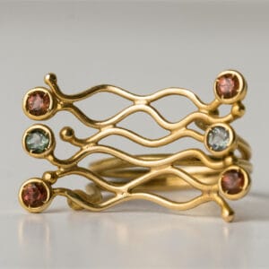 Δαχτυλίδι με τουρμαλίνες MOTION