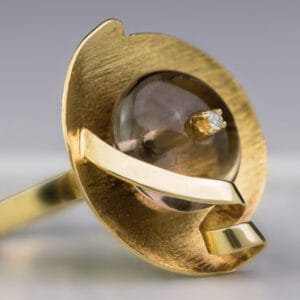 Δαχτυλίδι KYKLOS με Smoky Quartz