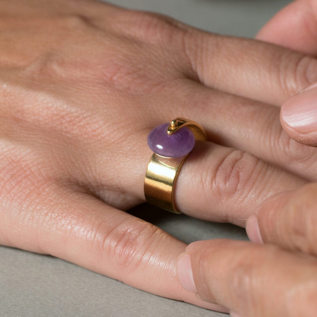 Δαχτυλίδι με Αμέθυστο ή Μαργαριτάρι