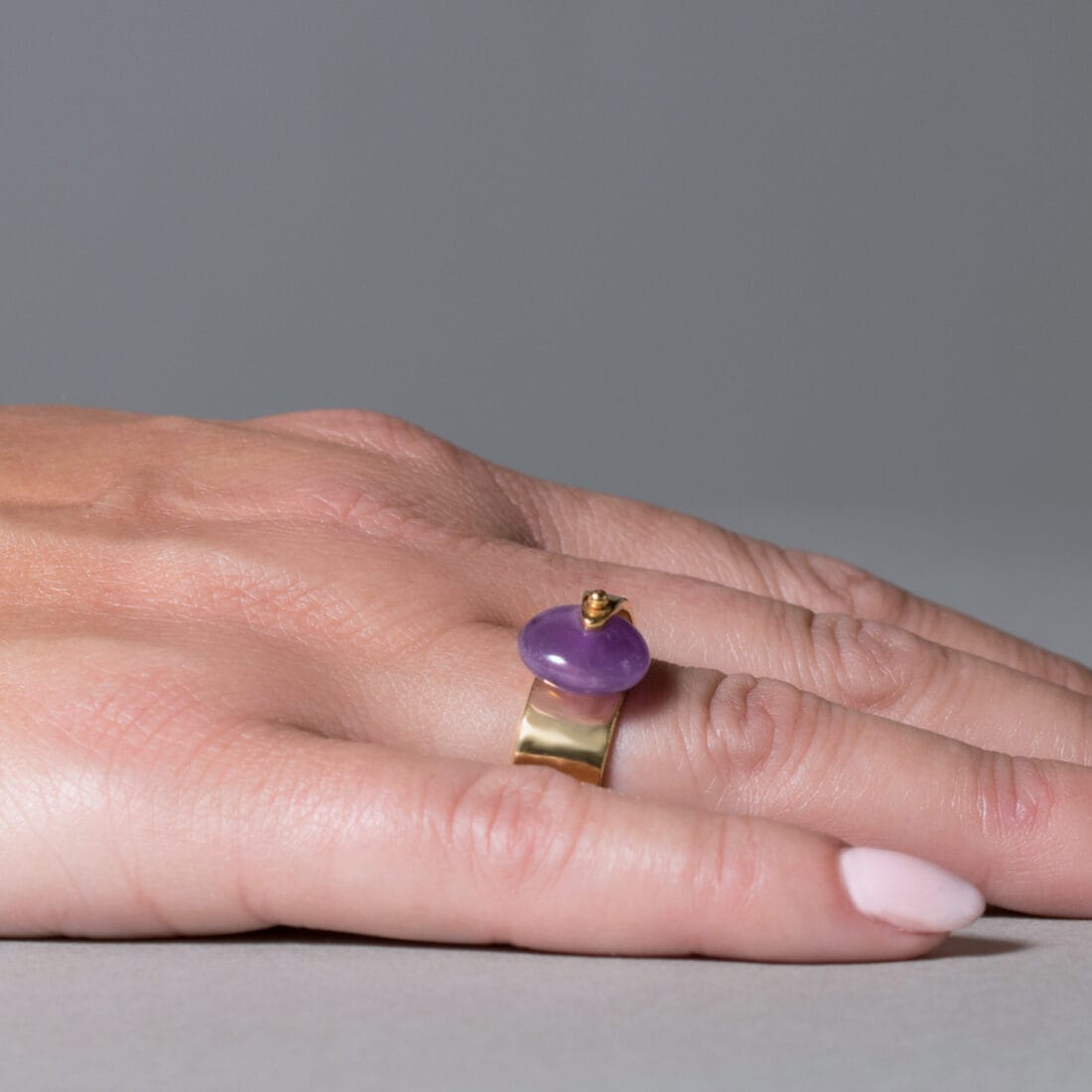 Δαχτυλίδι με Αμέθυστο ή Μαργαριτάρι