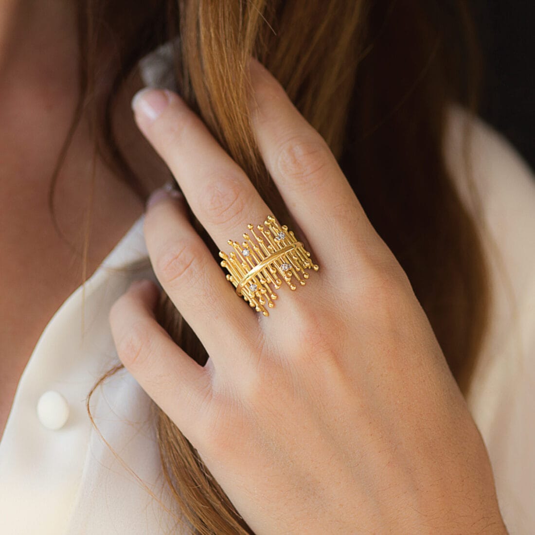 Δαχτυλίδι χρυσό LEGATO με διαμάντια κοπής brilliant