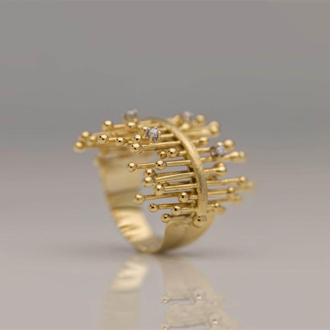 Δαχτυλίδι χρυσό LEGATO με διαμάντια κοπής brilliant