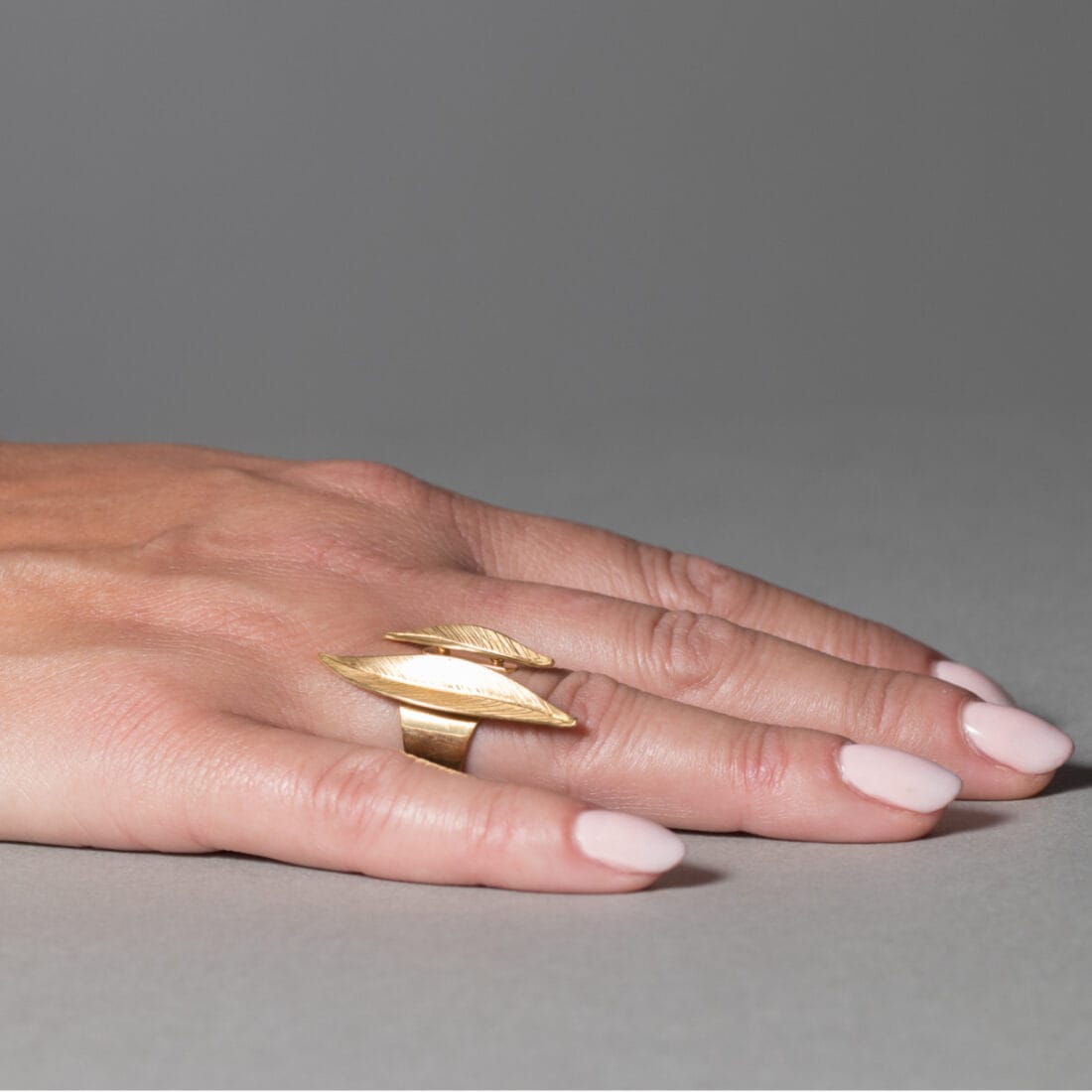 Δαχτυλίδι ELEONES φύλλα ελιάς