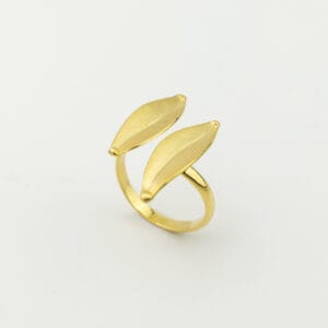 Δαχτυλίδι ELEONES με διπλό φύλλο