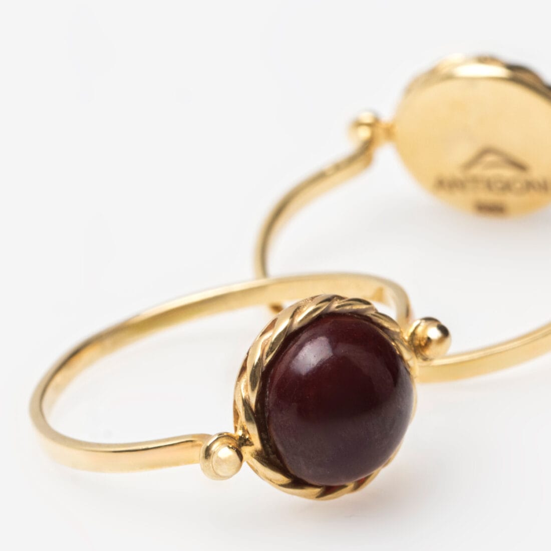 Χρυσό δαχτυλίδι "Angel" με ορυκτές πέτρες