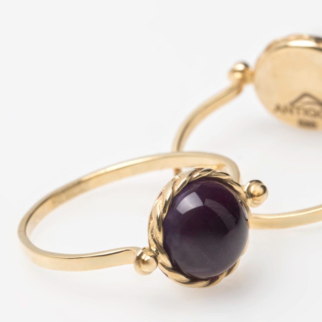 Χρυσό δαχτυλίδι "Angel" με ορυκτές πέτρες