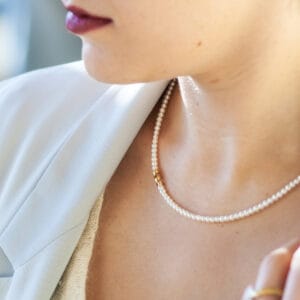 Σειρά μαργαριτάρια με χρυσό μοτίβο σπείρας