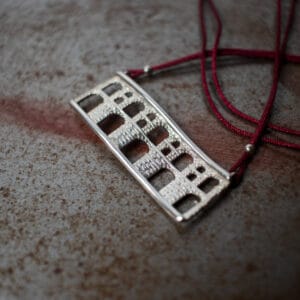 Ασημένιο ή ασημόχρυσο κολιέ "KAVALA" σε μεγάλο μέγεθος