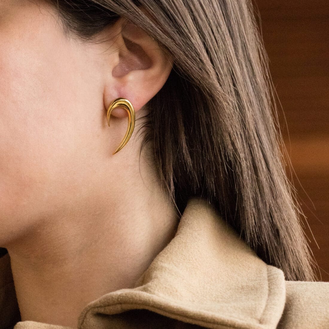 Χρυσά σκουλαρίκια SOBRIO