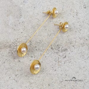 Σκουλαρίκια DIATHLASIS με μαργαριτάρι