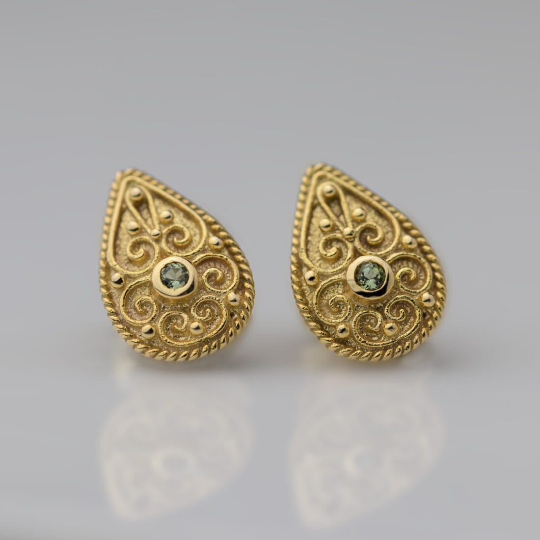 Σκουλαρίκια σταγόνες με τουρμαλίνες