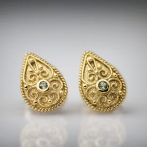 Σκουλαρίκια σταγόνες με τουρμαλίνες