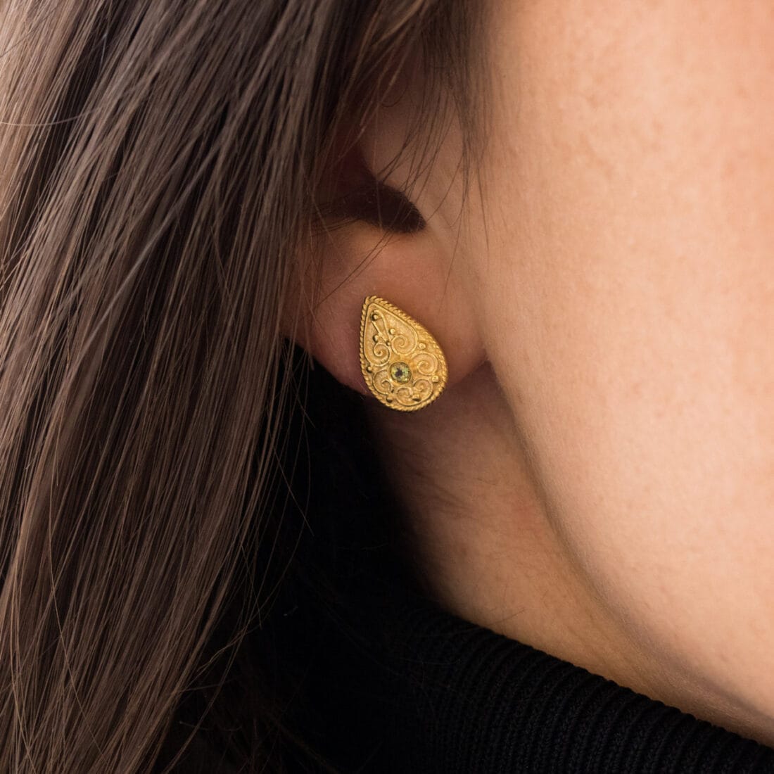 Σκουλαρίκια σταγόνες με τουρμαλίνες