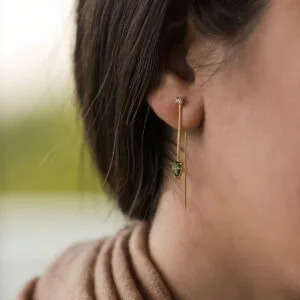 Σκουλαρίκια παραμάνες με τουρμαλίνες